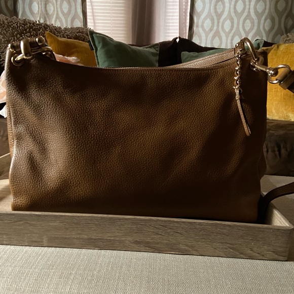 100% Leather Camel Coach Handbag - Picture 3 of 3